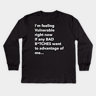 I Love Bad Bitches Funny Vulnerable RN Kids Long Sleeve T-Shirt